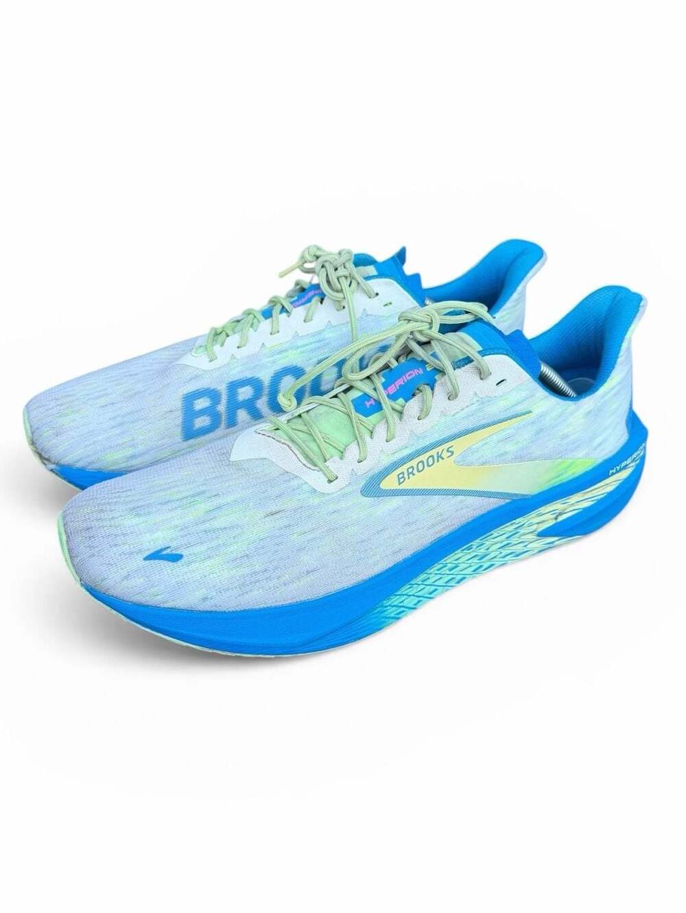 Size 13 Brooks Hyperion 2 Running Shoes Blue Lime Green